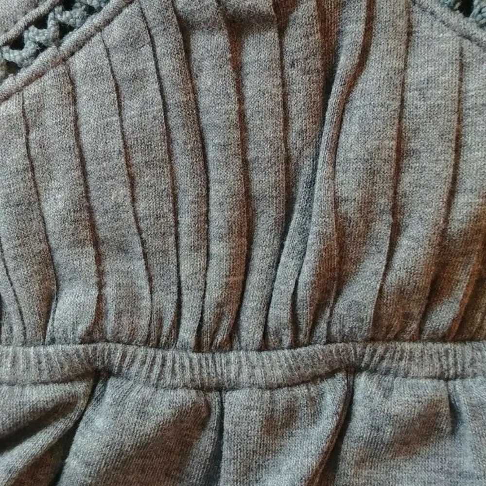 Slate Blue Strapless Maxi Dress Jersey Knit Boho Modcloth by Doe & Rae Euro - Picture 7 of 10